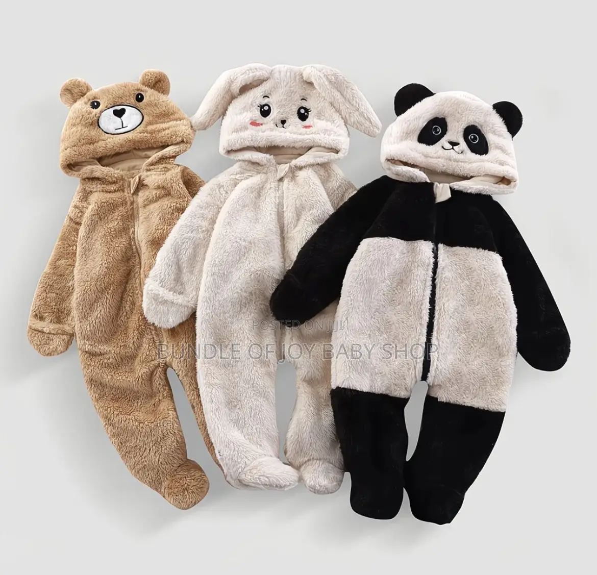 Fluffy Teddy Bear Overall Baby Onesie