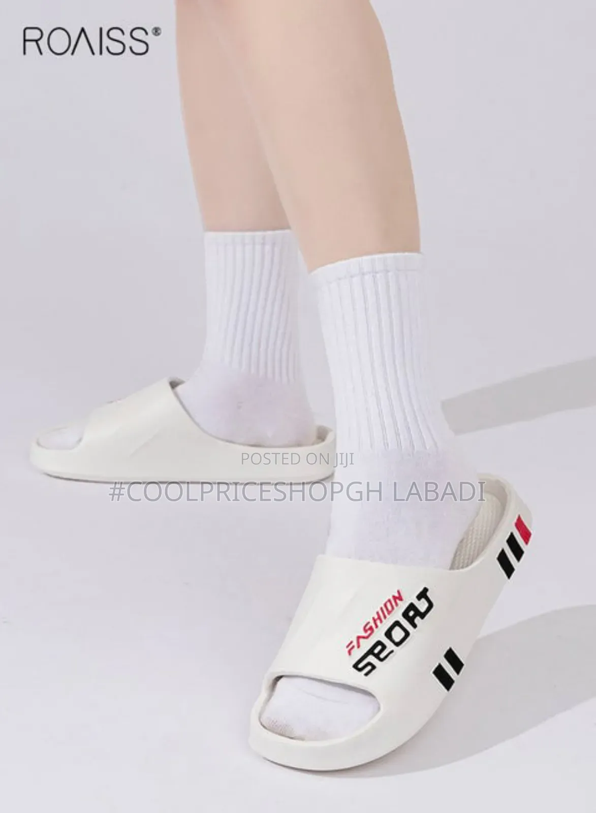 New Fashion Striped Flat Sandals With Soft Cushioning