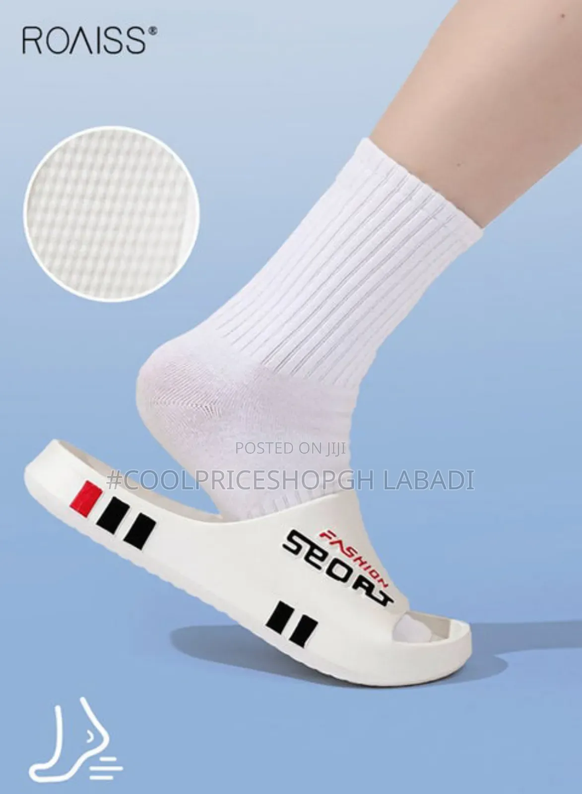 New Fashion Striped Flat Sandals With Soft Cushioning