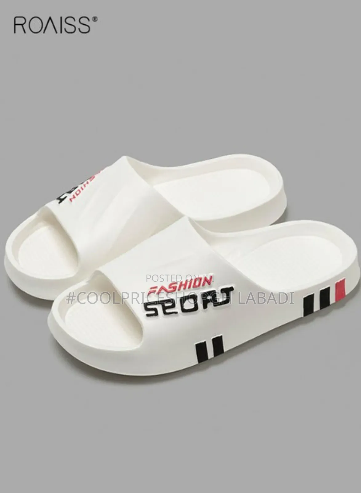 New Fashion Striped Flat Sandals With Soft Cushioning