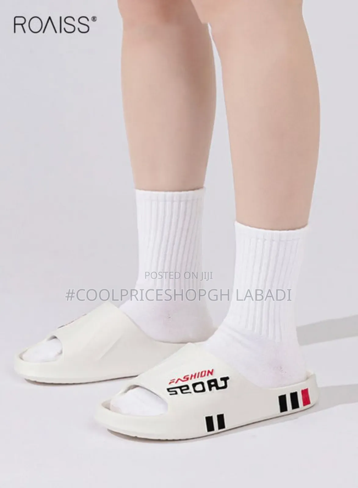 New Fashion Striped Flat Sandals With Soft Cushioning
