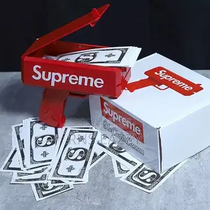 Supreme Black And Red Money Gun Available