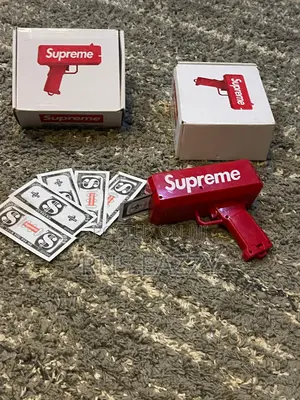 Supreme Black And Red Money Gun Available