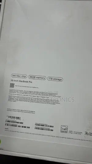 New Apple MacBook Pro 2024 M4 Max 16-inch 36GB Apple M4 Max SSD 1T