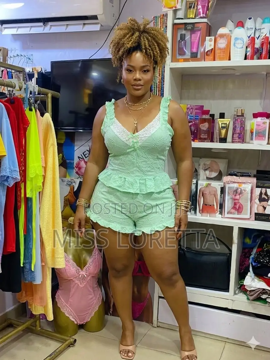 Cotton Lace Top and Shorts - 2pc