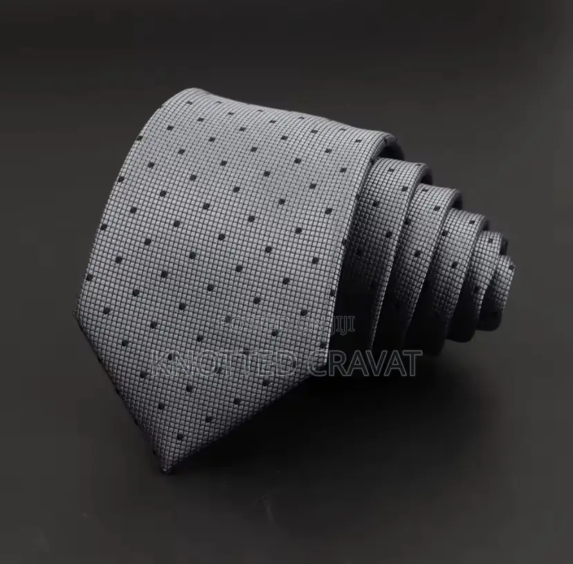 Gray Dotted Tie