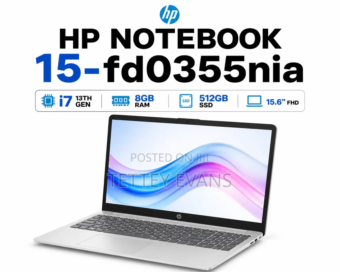 New Laptop HP 15-fd0290ns 8GB Intel Core i7 SSD 512GB