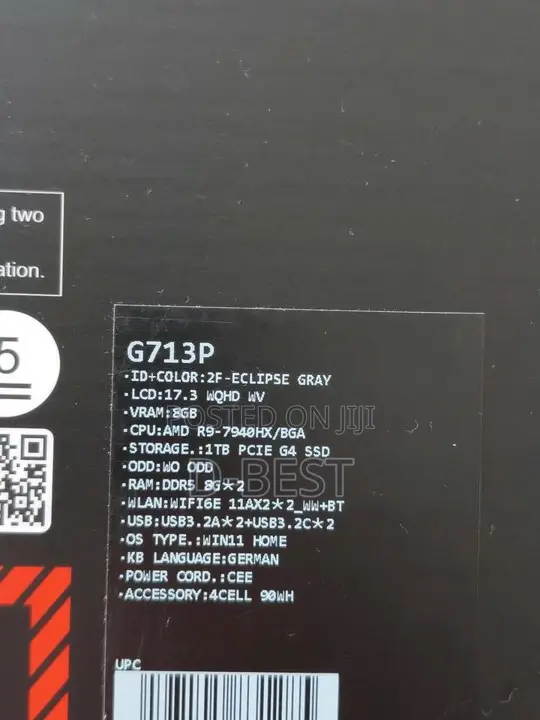 Laptop Asus ROG Strix G17 32GB AMD Ryzen 9 SSHD+SSD 1T