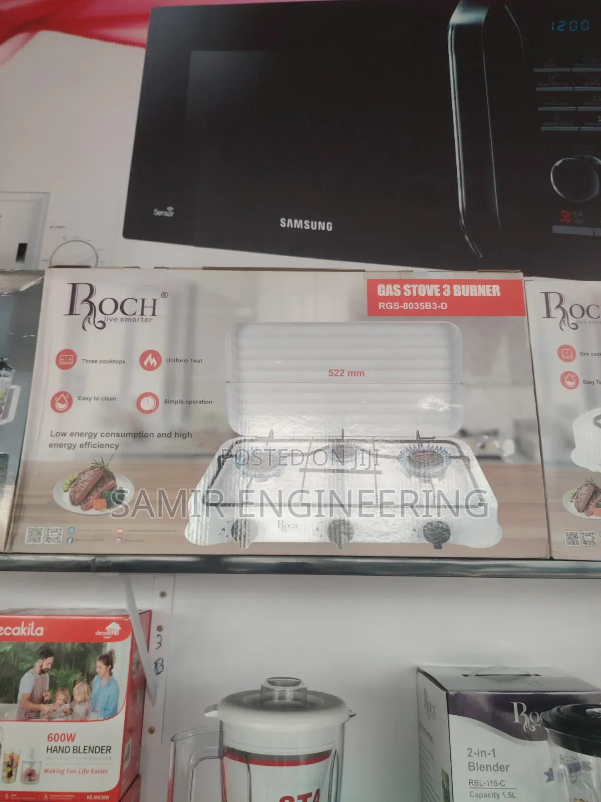 Roch Elegant 3-burner Gas Stove (Rgs-8035b3-d) – Cooking Performance