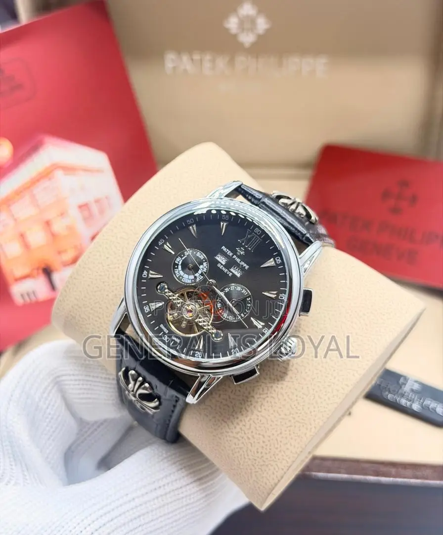 Patek Philippe Mechanic/Automatic Watch With Genuine Leather Straps