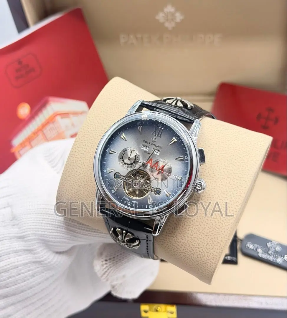 Patek Philippe Mechanic/Automatic Watch With Genuine Leather Straps