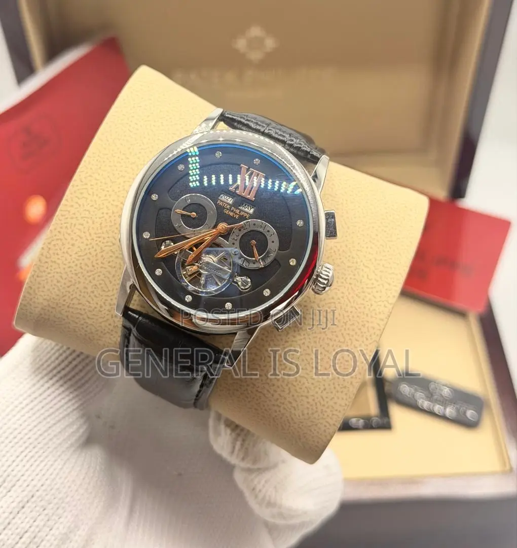 Patek Philippe Mechanic/Automatic Watch With Genuine Leather Straps