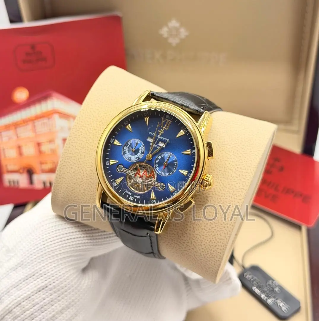 Patek Philippe Mechanic/Automatic Watch With Genuine Leather Straps