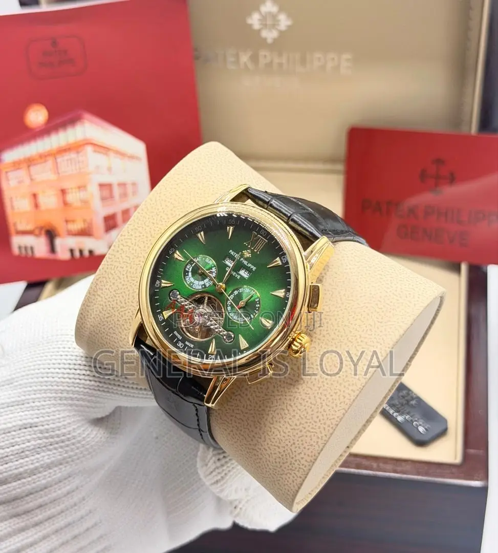 Patek Philippe Mechanic/Automatic Watch With Genuine Leather Straps