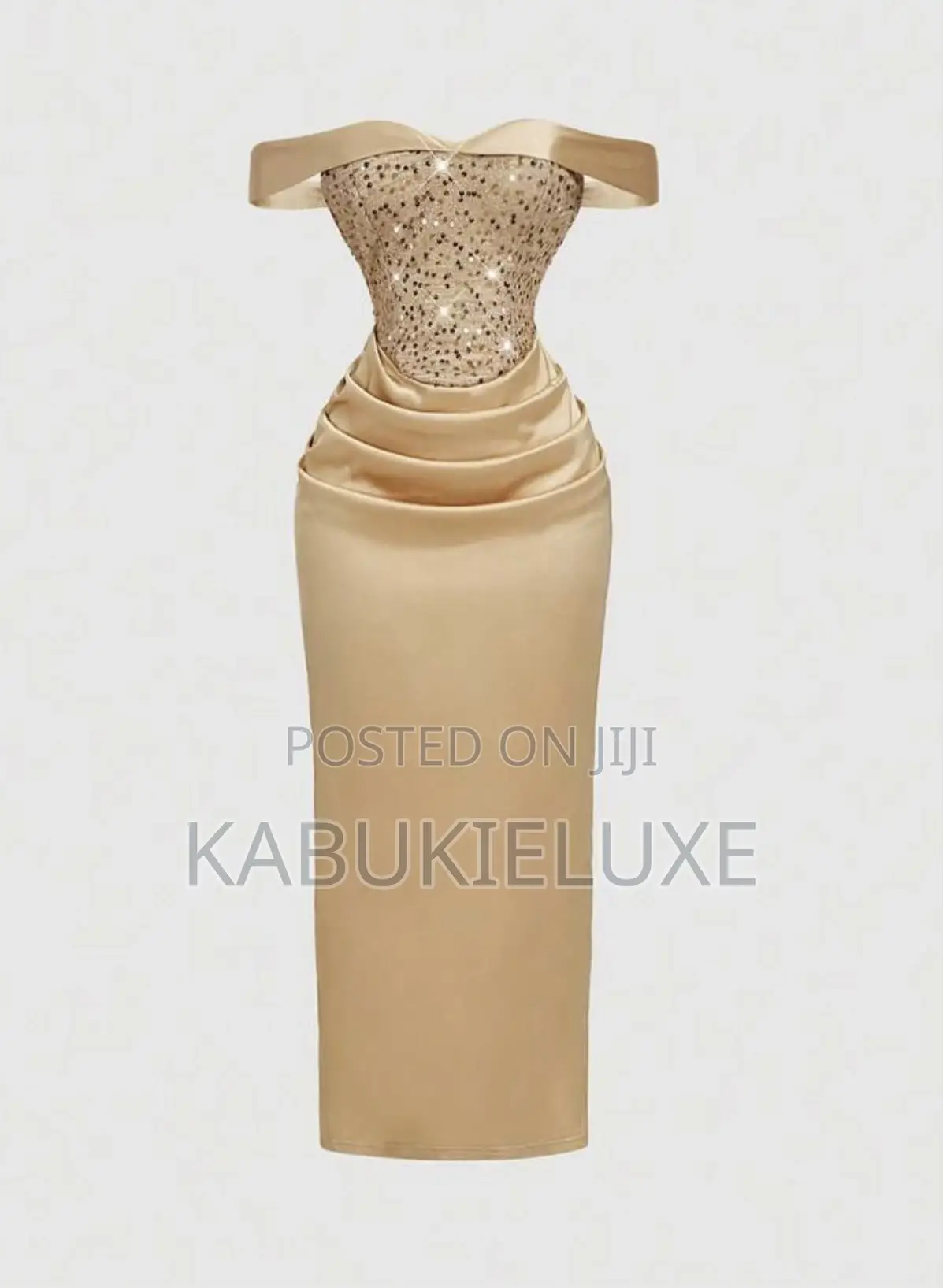Chic Gold Bodycon Dress With Mesh Detail – Premium Look