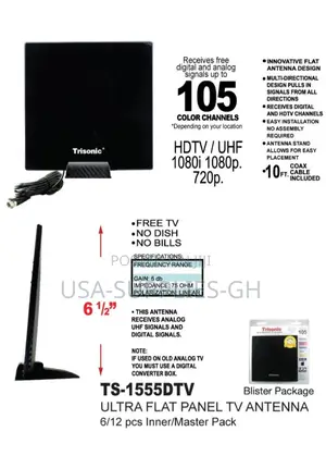 Trisonic Indoor Hdtv/Uhf Digital Tv Antenna From Usa