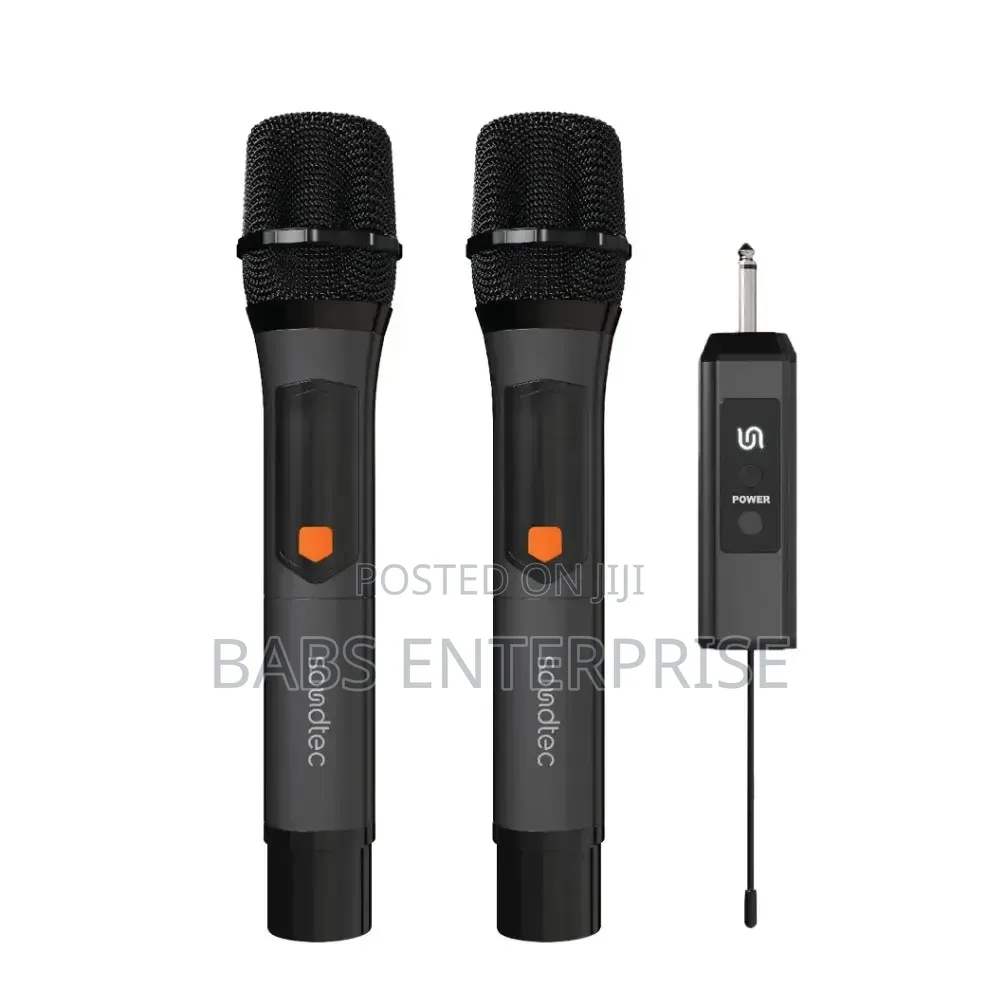Porodo Soundtec Duo Mic Aluminum Rechargeable Wireless Microphone