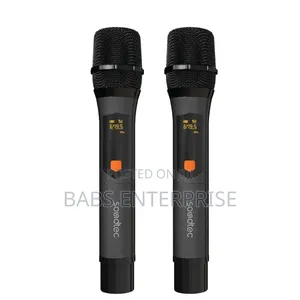 Porodo Soundtec Duo Mic Aluminum Rechargeable Wireless Microphone