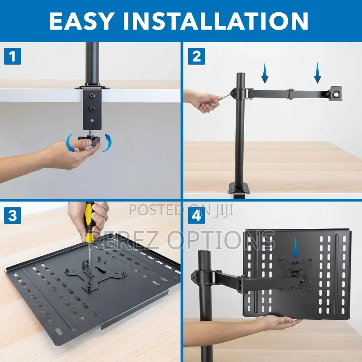 Laptop Desk Mount, Fully Adjustable Ergonomic Laptop Arm