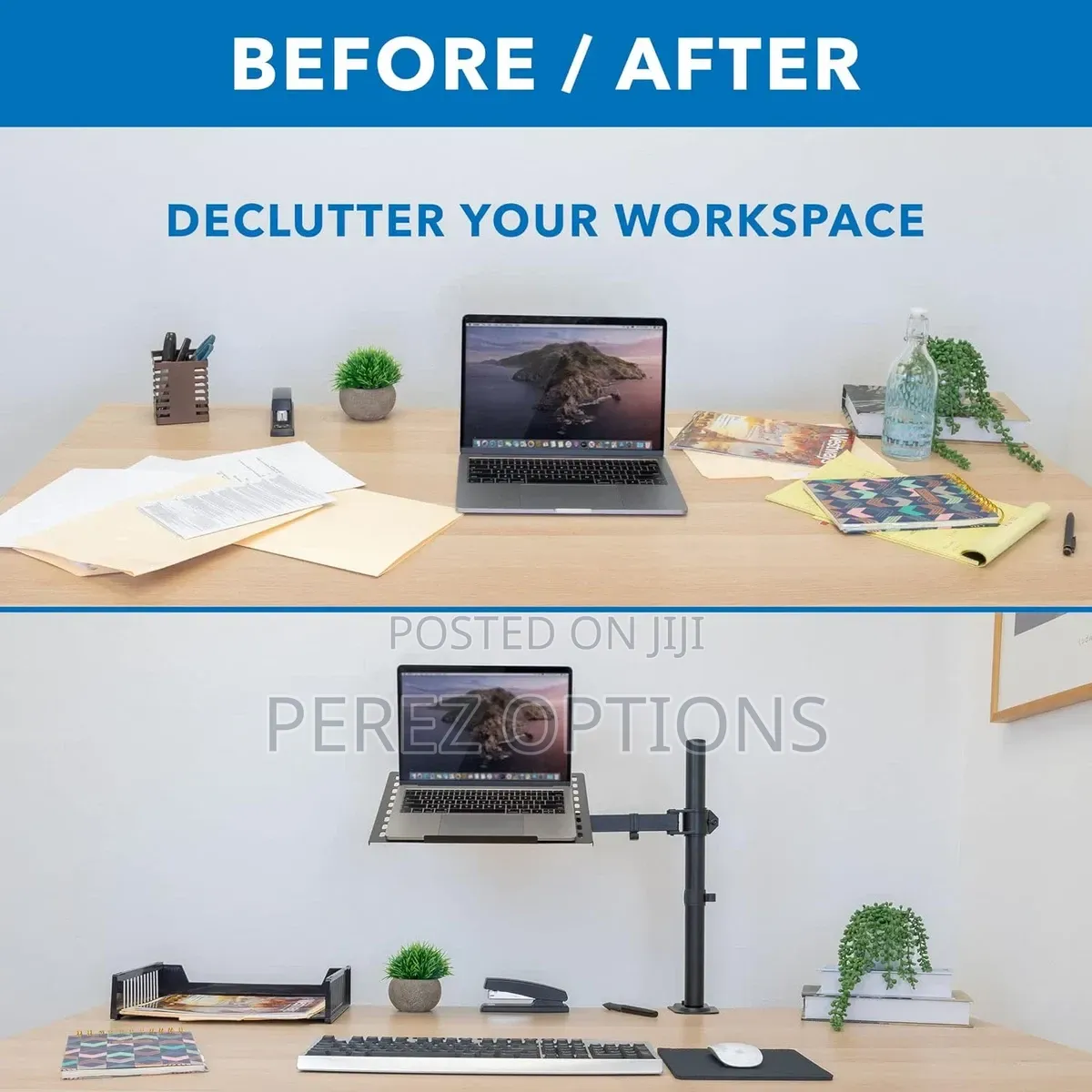 Laptop Desk Mount, Fully Adjustable Ergonomic Laptop Arm