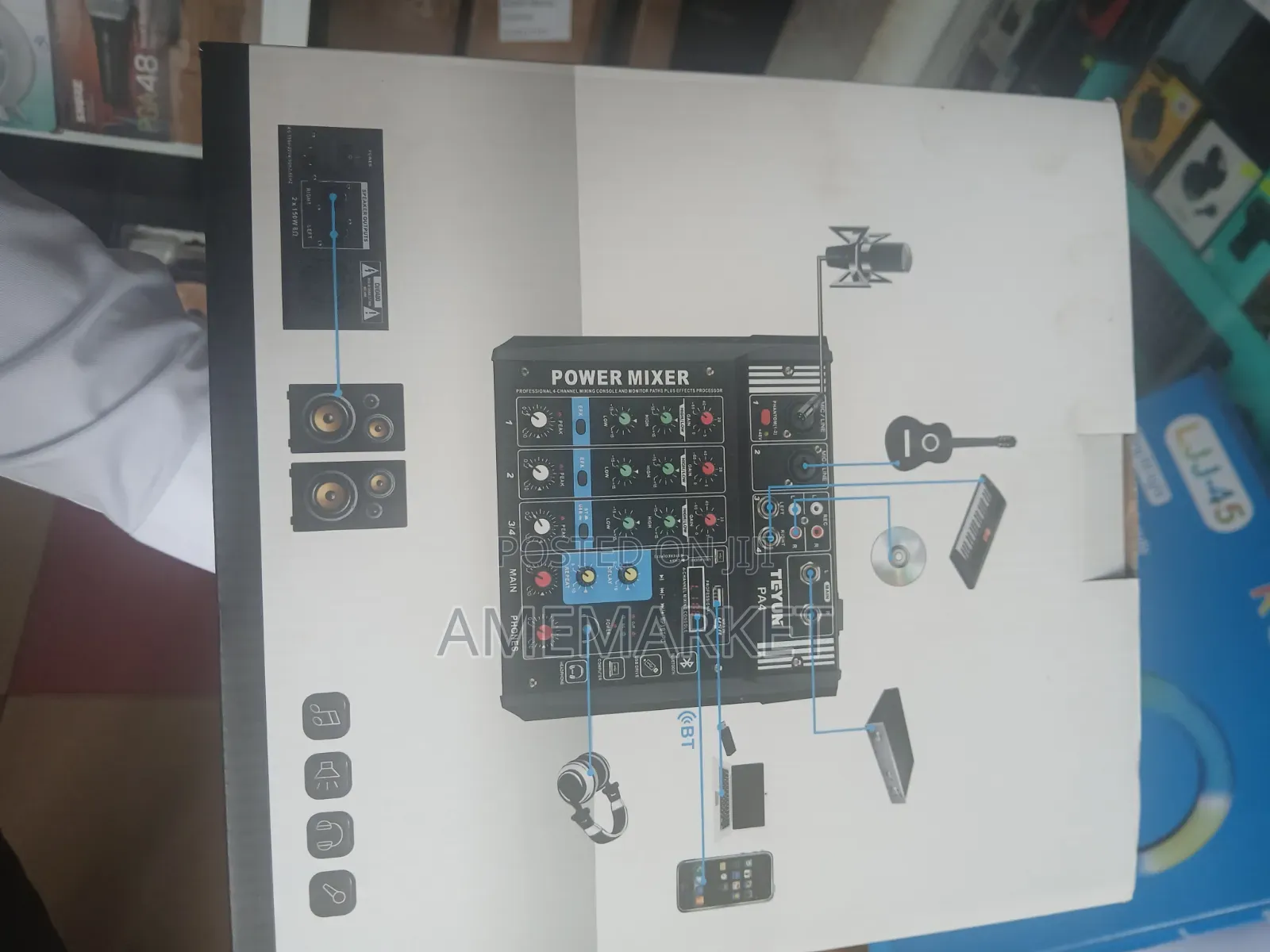 4-Channel Mini Digital Mixing Console With Integrated Amplifier – Pa4