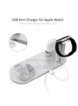 3-in-1 Rotatable Wireless Charging Dock (Silver)