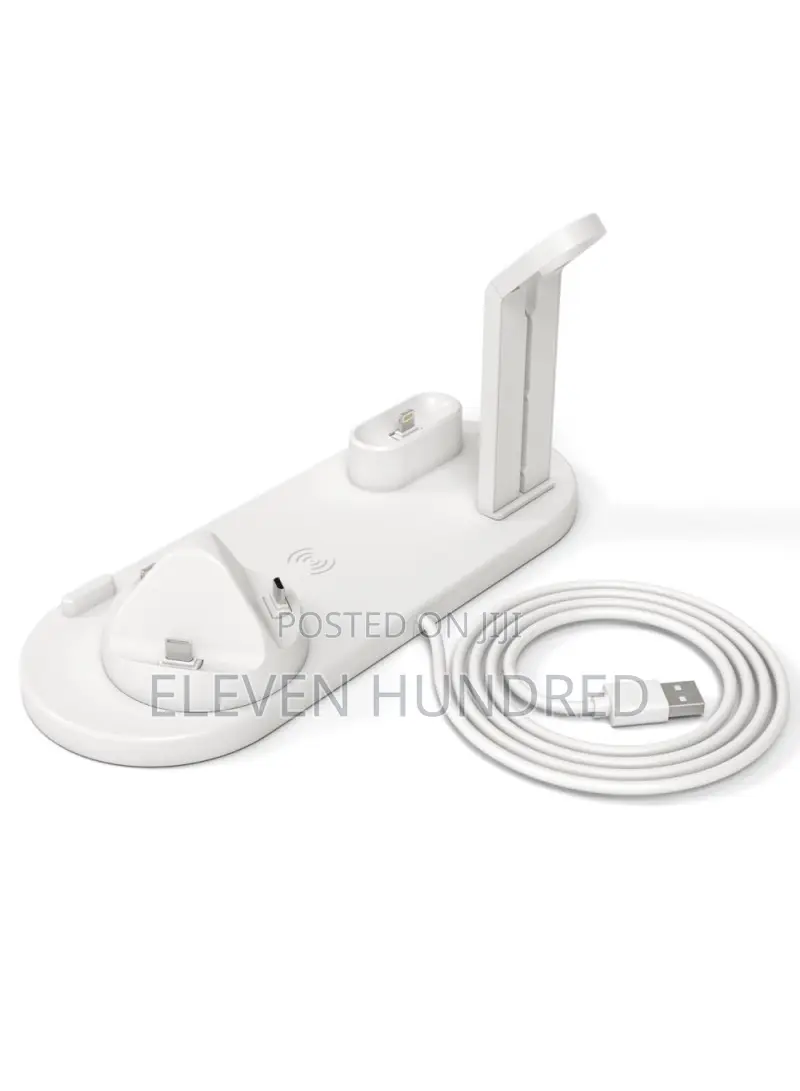 3-in-1 Rotatable Wireless Charging Dock Station (White)