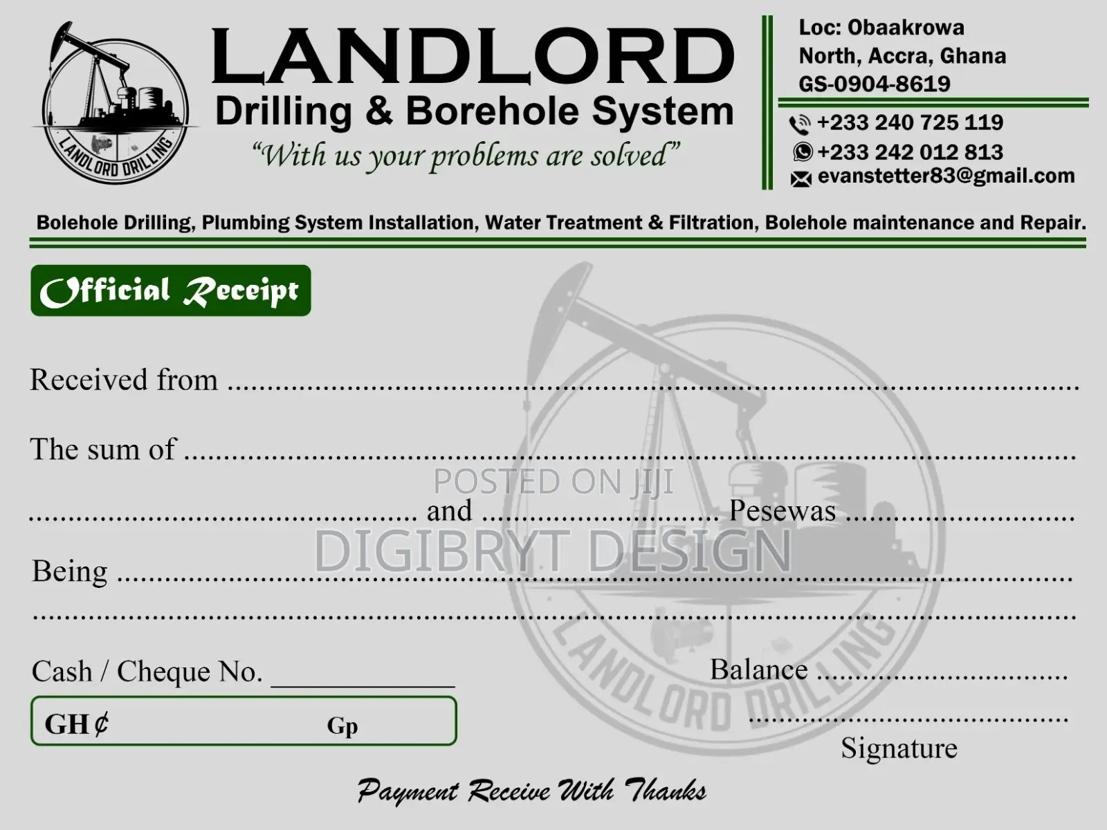 Customize Receipts and Invoice