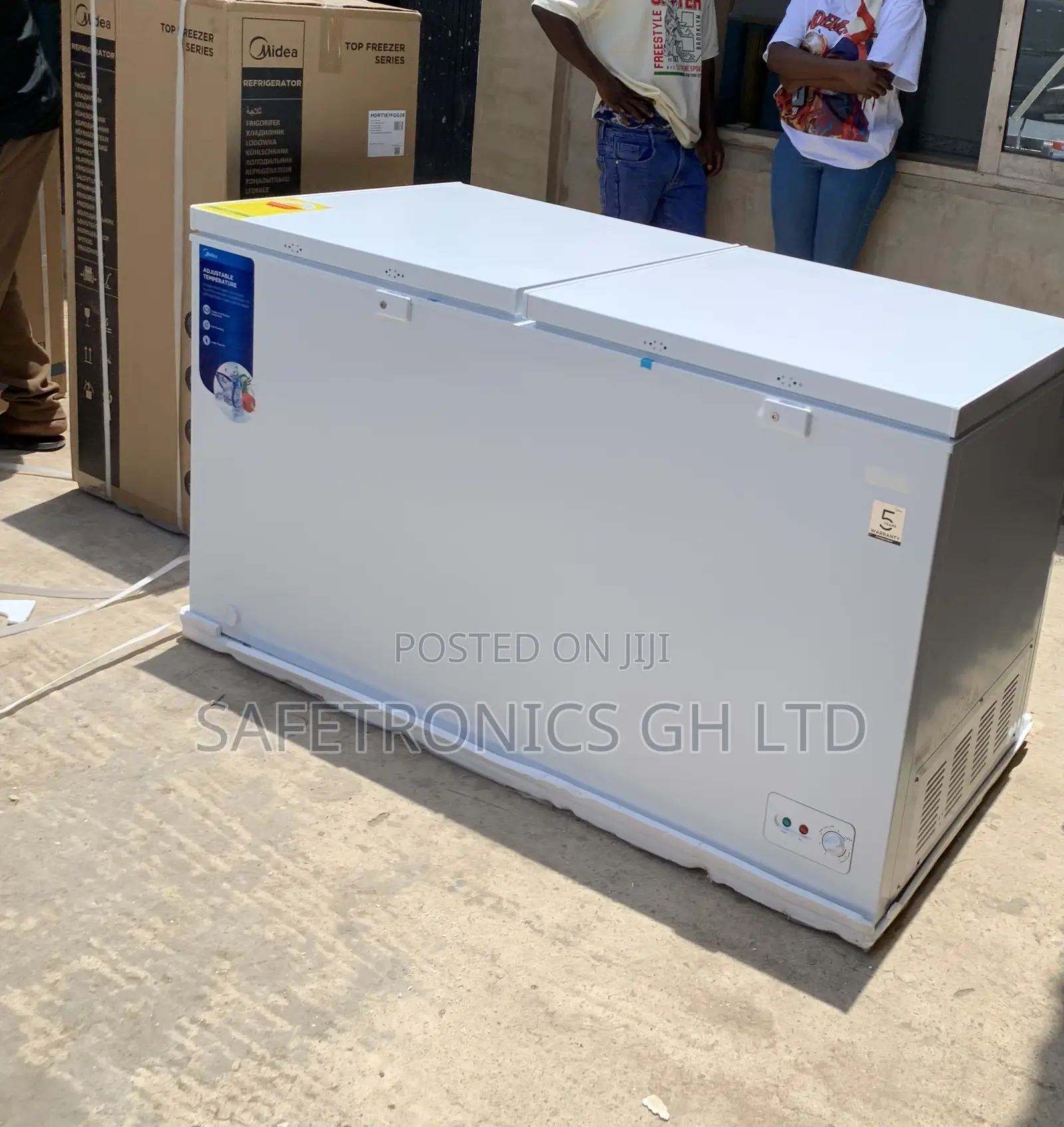 Quality Sleek White Midea 508l Double Door Chest Freezer