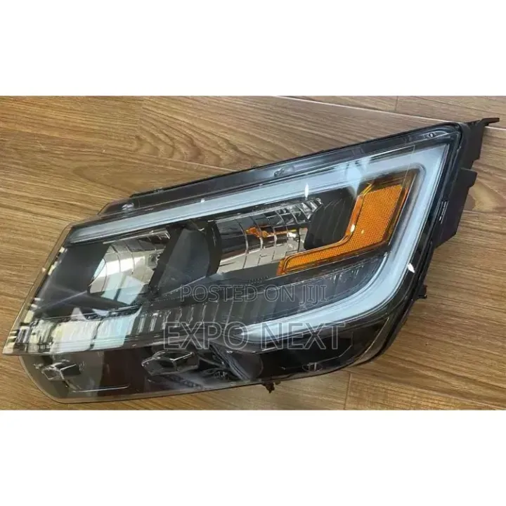 Headlight Led Chrome Housing for 2016-2019 Ford Explorer Pair
