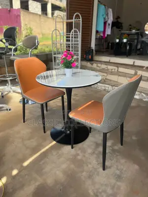 2 Seater Round Marble Dining Set