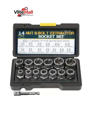 This 14-Piece Nut and Bolt Extractor Set