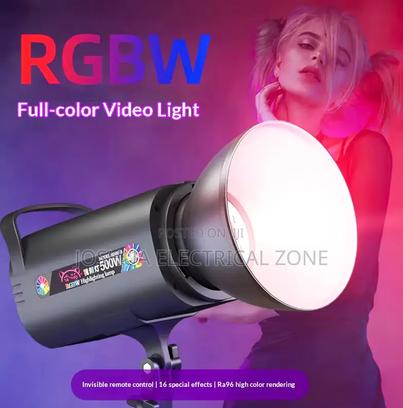 Rgb 500w Studio Light With Remote, Full Color Photography Video Light
