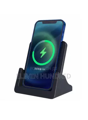 15w Fast Charging Dock Vertical Wireless Charger(Black)
