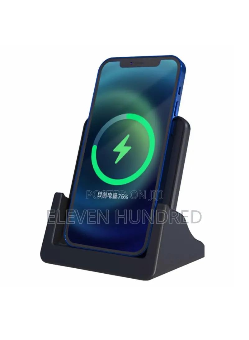 15w Fast Charging Dock Vertical Wireless Charger(Black)