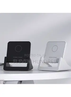 15w Fast Charging Dock Vertical Wireless Charger (White)