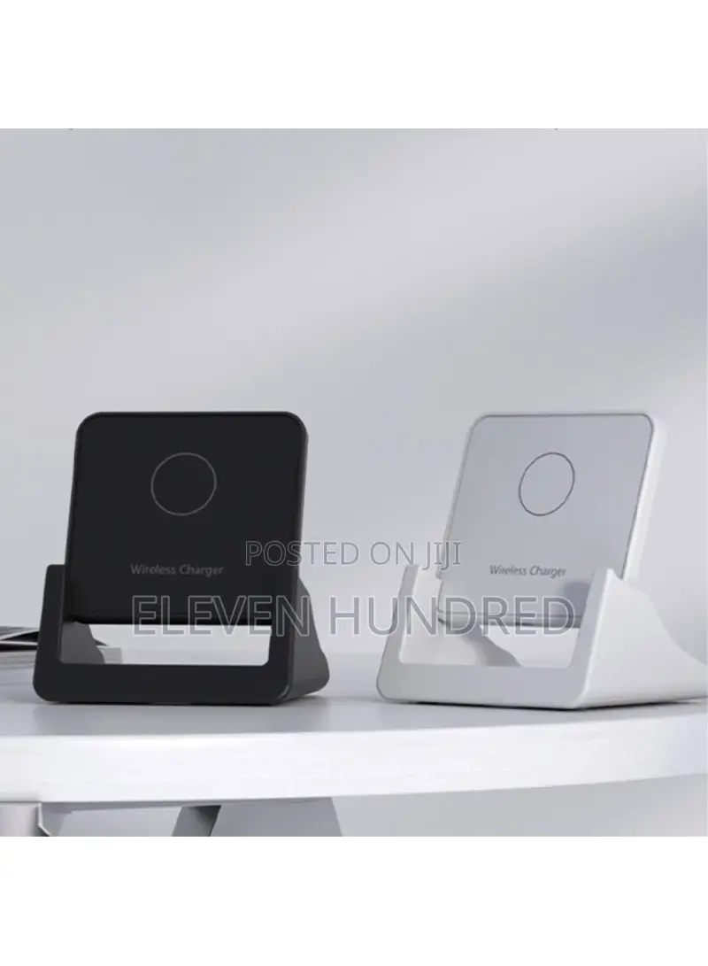 15w Fast Charging Dock Vertical Wireless Charger (White)