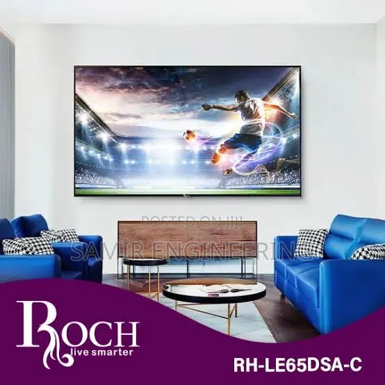 New Roch 65 inches Uhd Smart Android Tv - Active HDR Smooth Interface