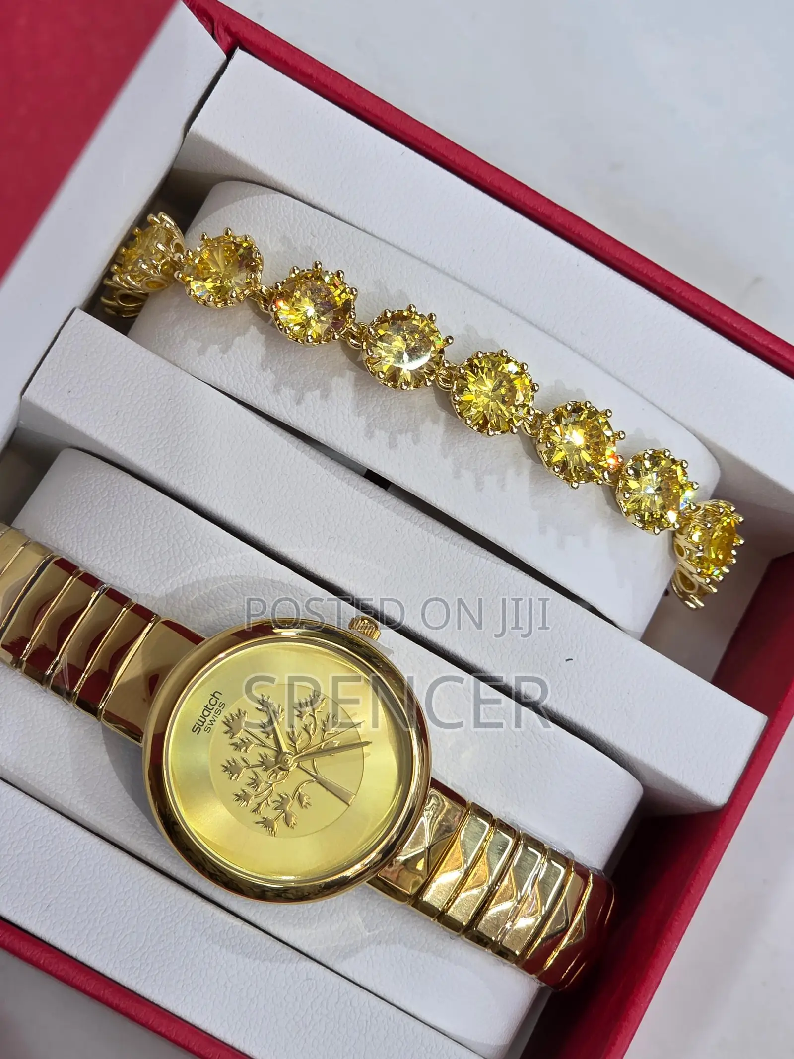 Gold Watch and Bracelet