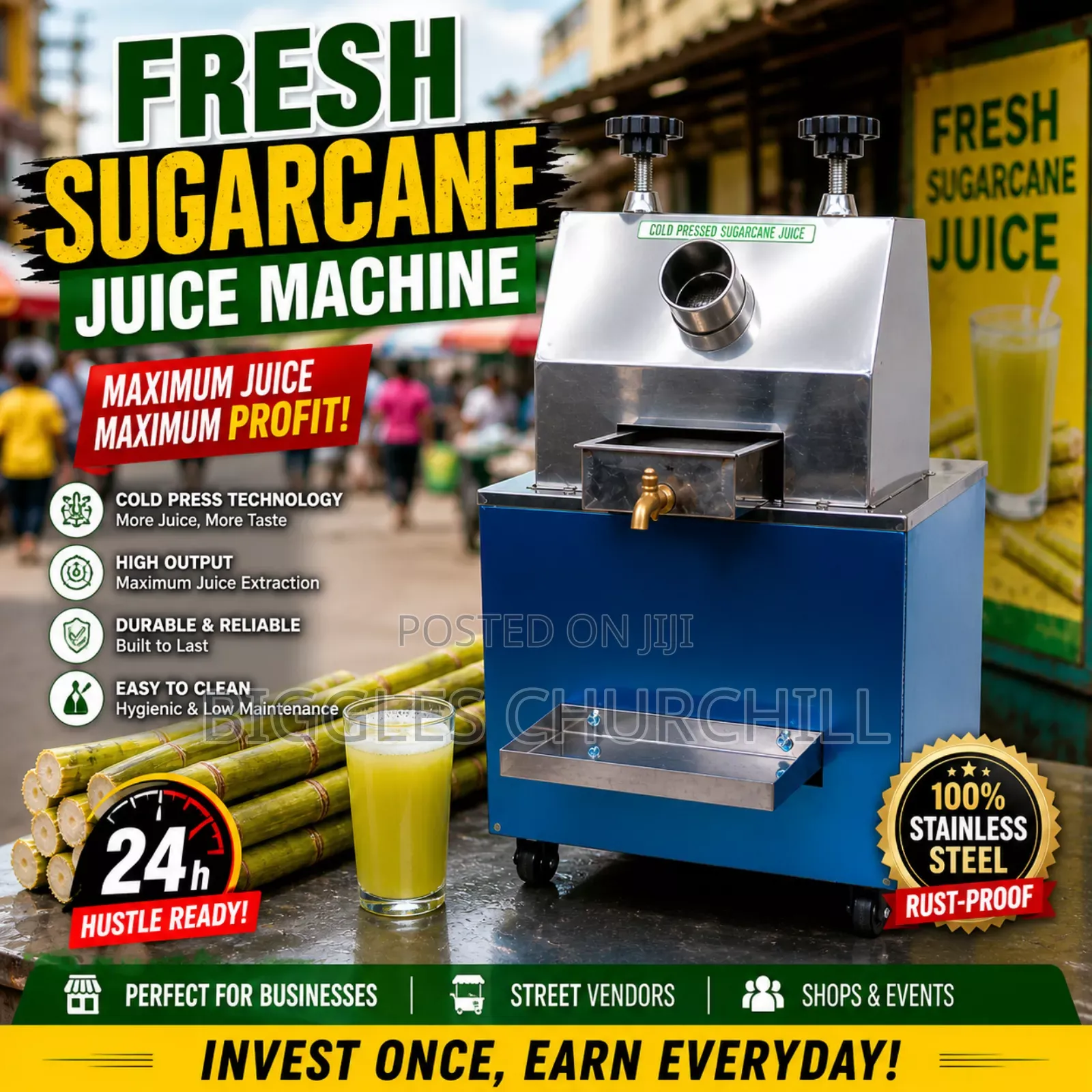 Sugarcane Juice Commercial Machine