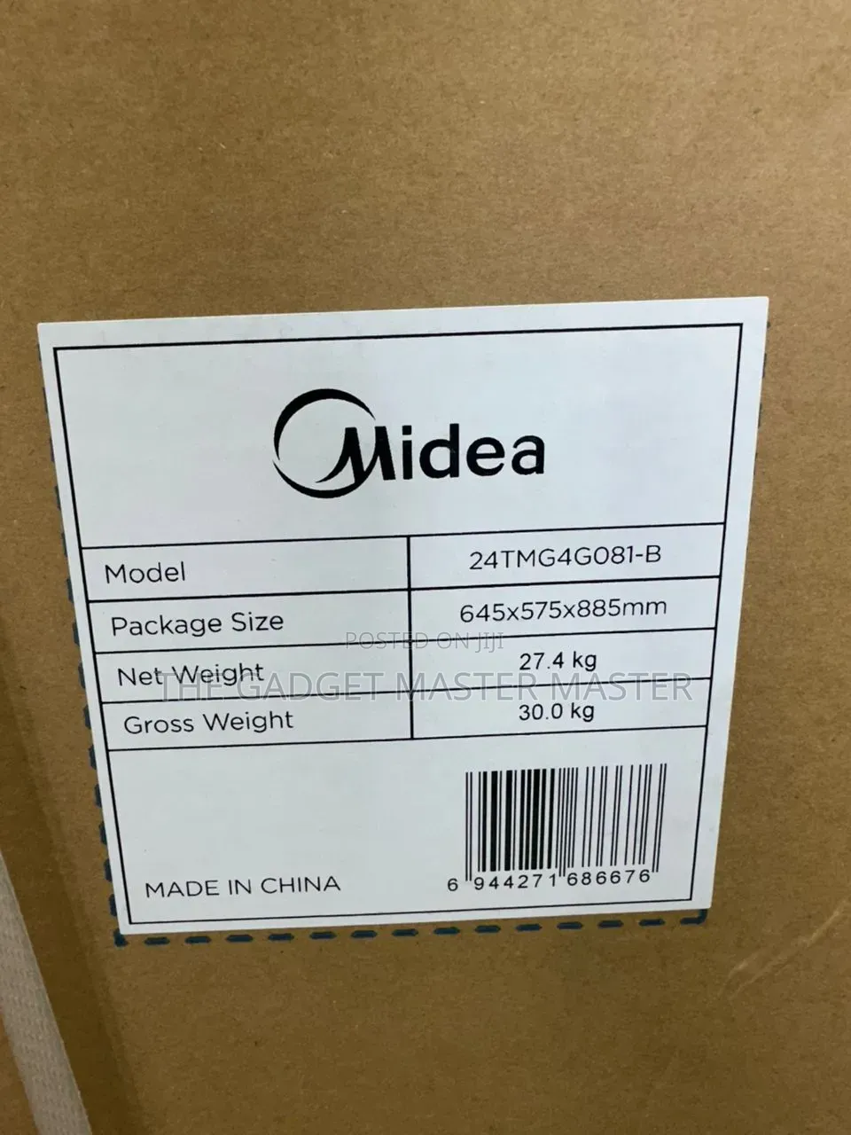 Midea 24tmg4g081-B 60x60cm 4 Gas Burner With Gas Oven