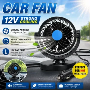Car Fan 12v Strong Cooling Air Portable Dashboard Fan Adjustable