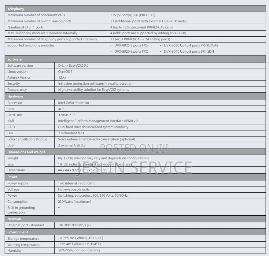 D-Link DVX-9000/M/E Business Ip Telephony System