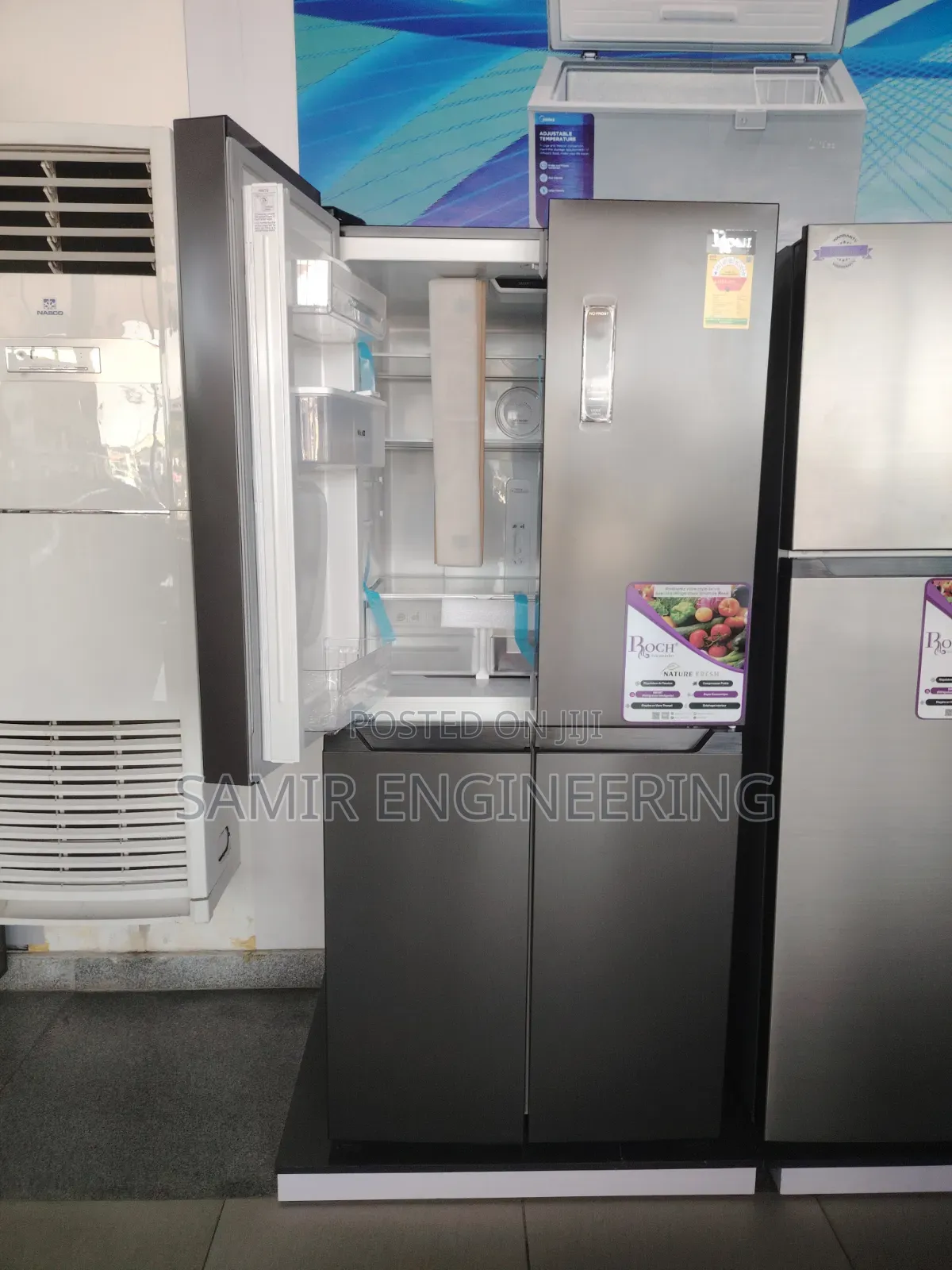 Roch 401l 4-Door No-Frost Fridge (Rfr-500d4-B) – Premium Matte Grey