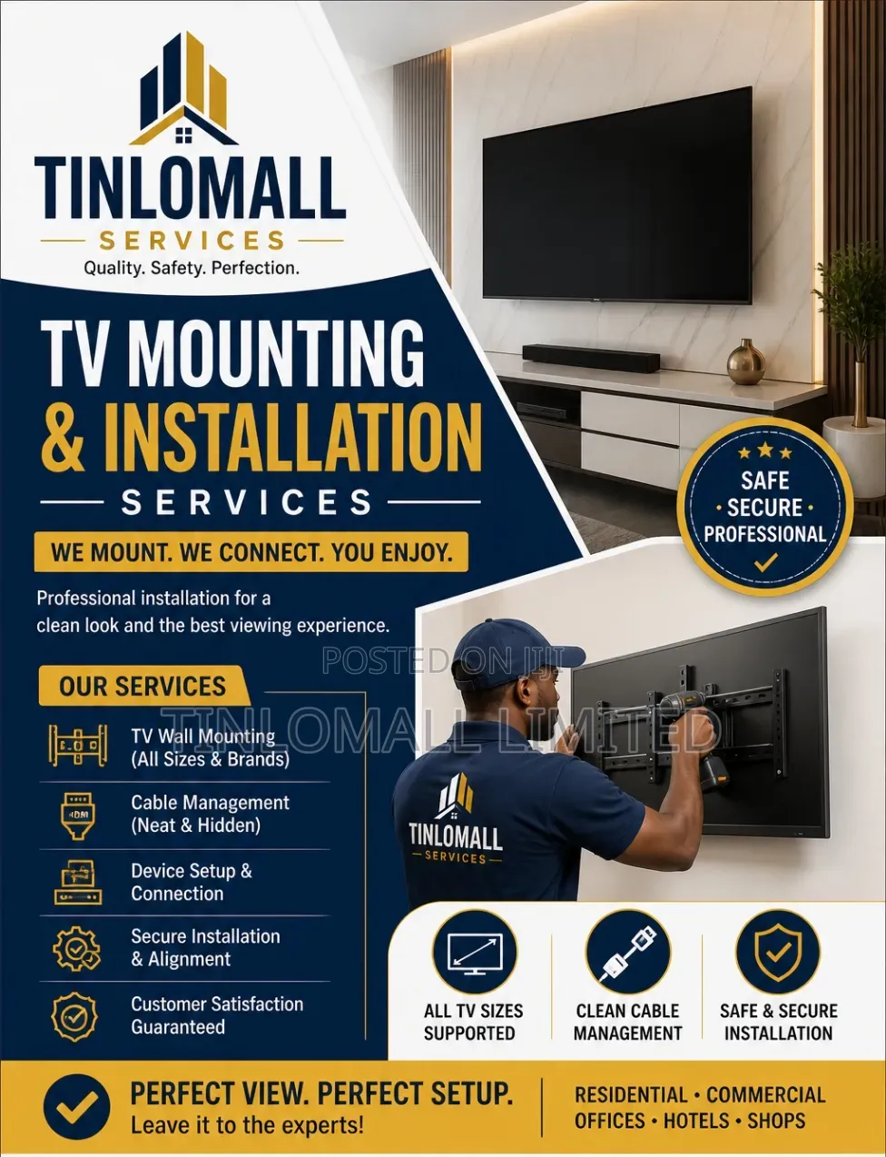 All Types of Tv Mounting and Installation Services