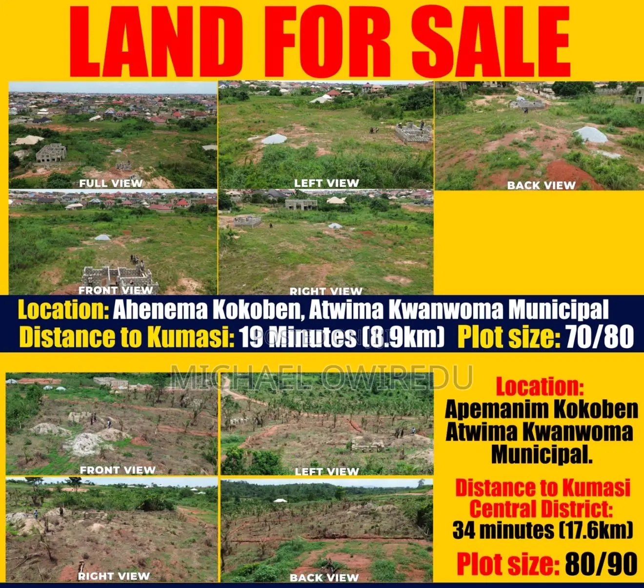 Land for Sale by Obiriyell Enterprise