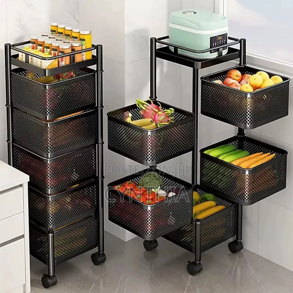Rotating Kitchen And Living Room Rack