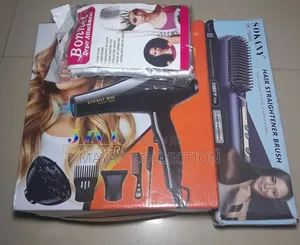 Hair Dryer and Hot Comb