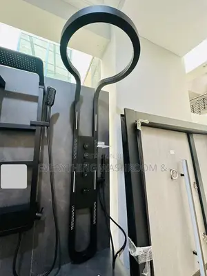 Black Rain Shower Panel Tower Set With Body Jets Complete System