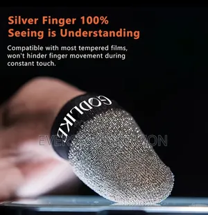 Finger Sleeves Made of 100% Visible Silver Fiber for Mobile Gaming